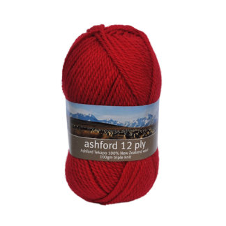 Ashford Tekapo 12 Ply – Cherry Red – 712