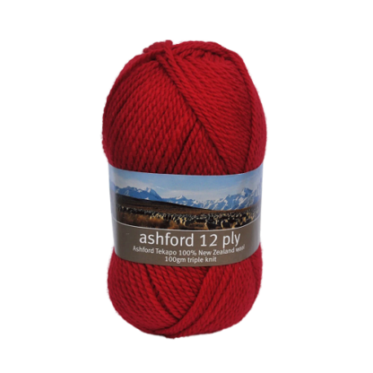 Ashford Tekapo 12 Ply - Cherry Red - 712