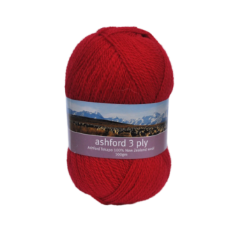 Ashford Tekapo 3 Ply – Cherry Red – 912