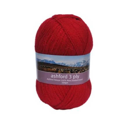 Ashford Tekapo 3 Ply - Cherry Red - 912