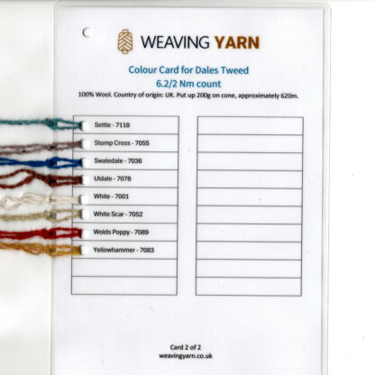 Colour Card - Dales Tweed Wool 6.2/2 Nm - Image 2