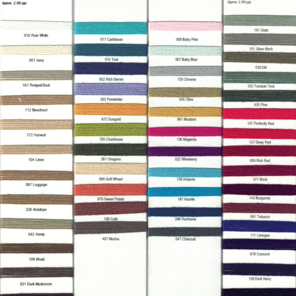 Digital Colour Cards for Perle Mercerised Cotton 5/2 NeC Digital Colour Cards for Perle Mercerised Cotton 5/2 NeC