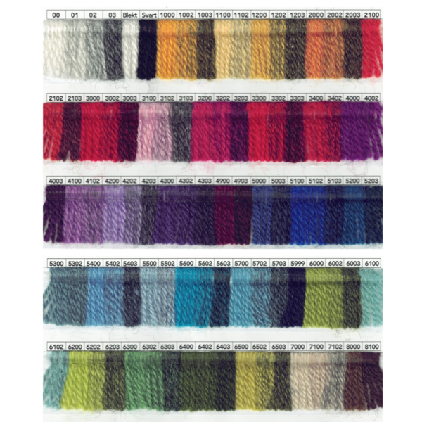 Digital Colour Card – Garnhuset Wool 6/2 Digital Colour Card - Garnhuset Wool 6/2