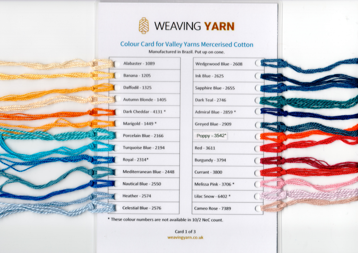 Colour Cards for Valley Yarns Mercerised Cotton Colour Cards for Valley Yarns Mercerised Cotton - Image 2