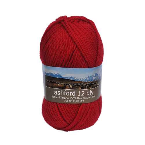 Ashford Tekapo 12 Ply – Cherry Red – 712 Ashford Tekapo 12 Ply - Cherry Red - 712